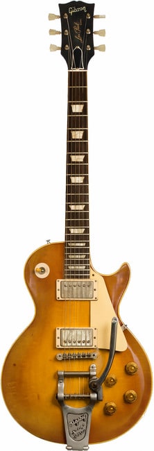 DL size Keith Richards’ Gibson Les Paul Standard with Bigsby Greeting Card 