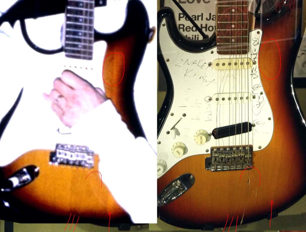 Reading Stratocaster vs MoPoP Stratocaster wood grain comparison. 