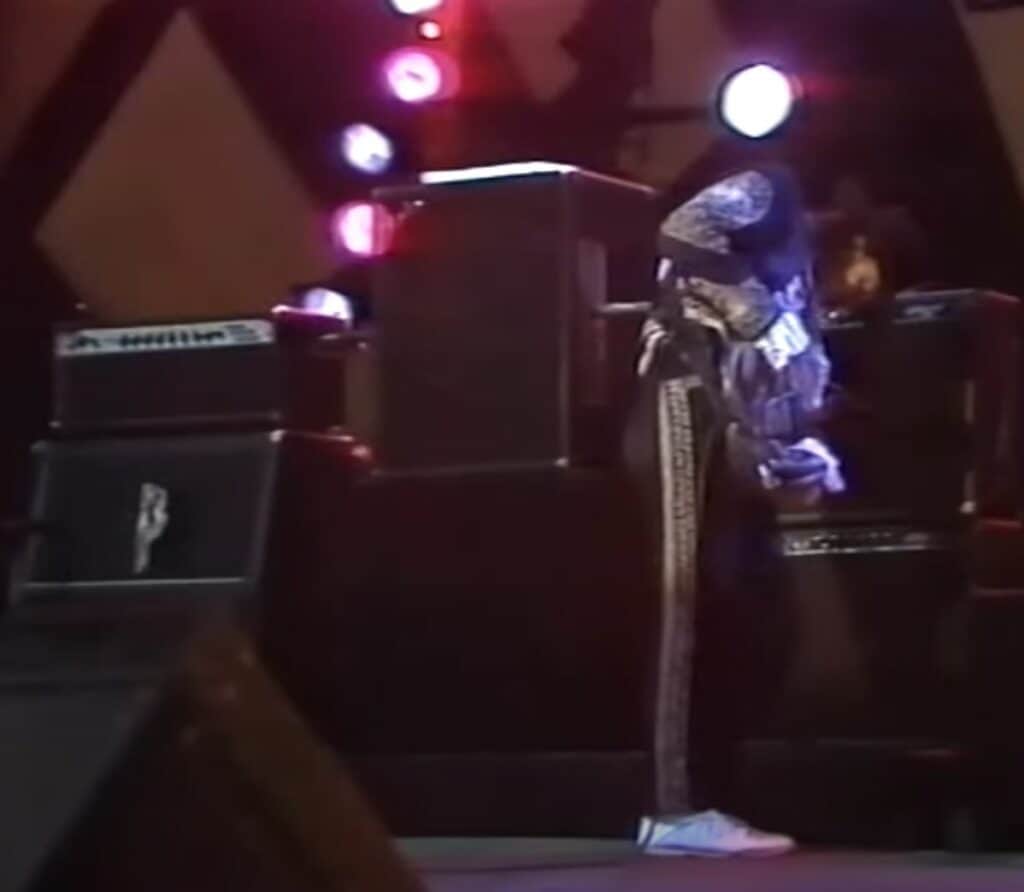 Stevie's amp setup at Rockpalast Pop Festival, August 25, 1984