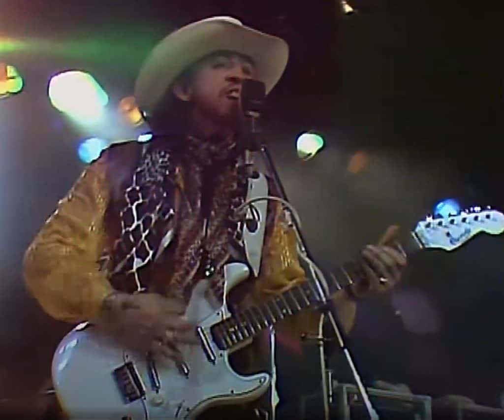 Stevie Ray Vaughan playing the Charley Stratocaster, Montreux 1985