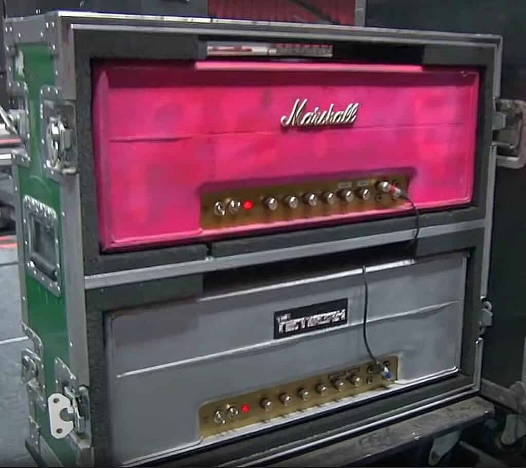 Billie's Pete and Meat Marshall amps. 