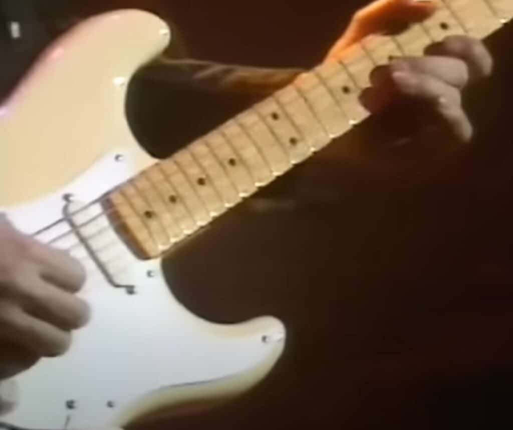 David's cream 57V Stratocaster with EMG pickups, 1986.