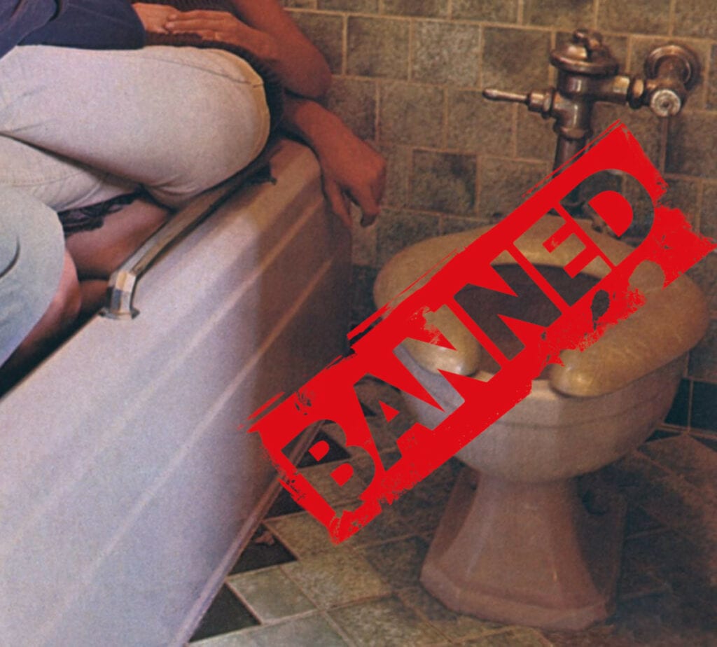 Photo of the toilet from the "If You Can Believe Your Eyes and Ears" album cover. 